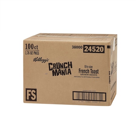 Kelloggs Kellogg's Crunch Mania Bite Size French Toast 1.76 oz., PK100 3800024520